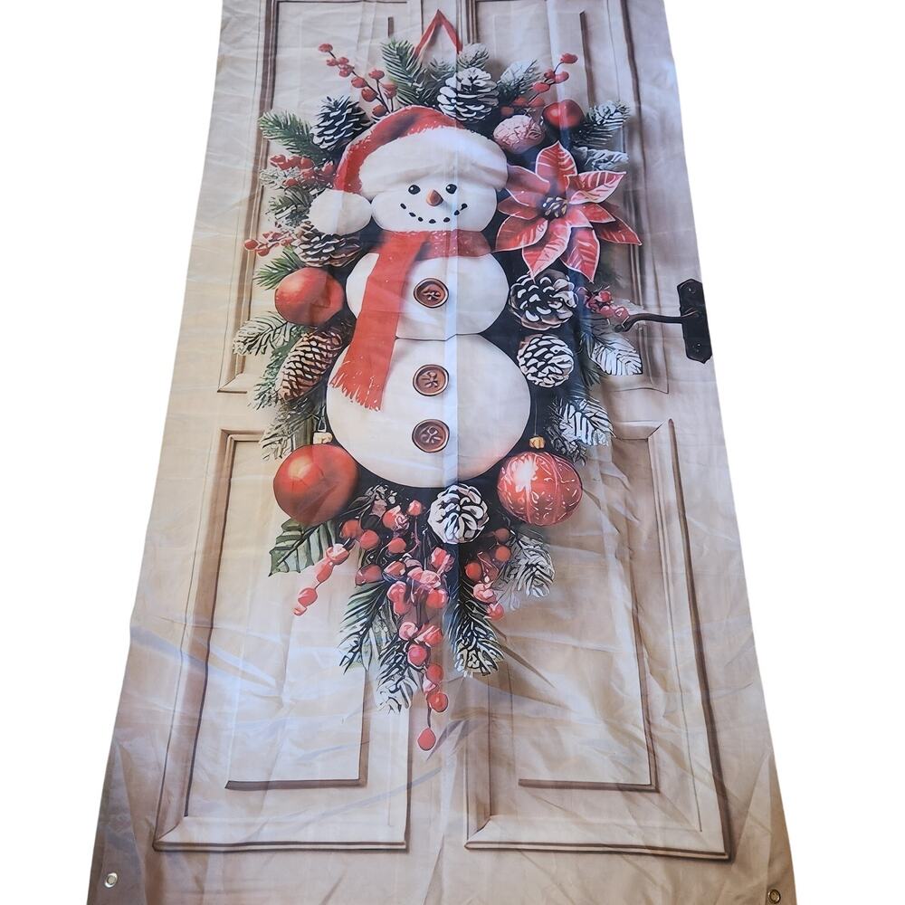 Christmas Snowman Door Cover